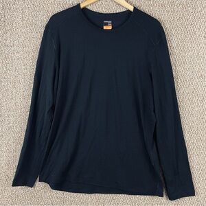 Icebreaker 200 Shirt Mens XXL 2XL Black Merino Tech Long Sleeve Crew 294